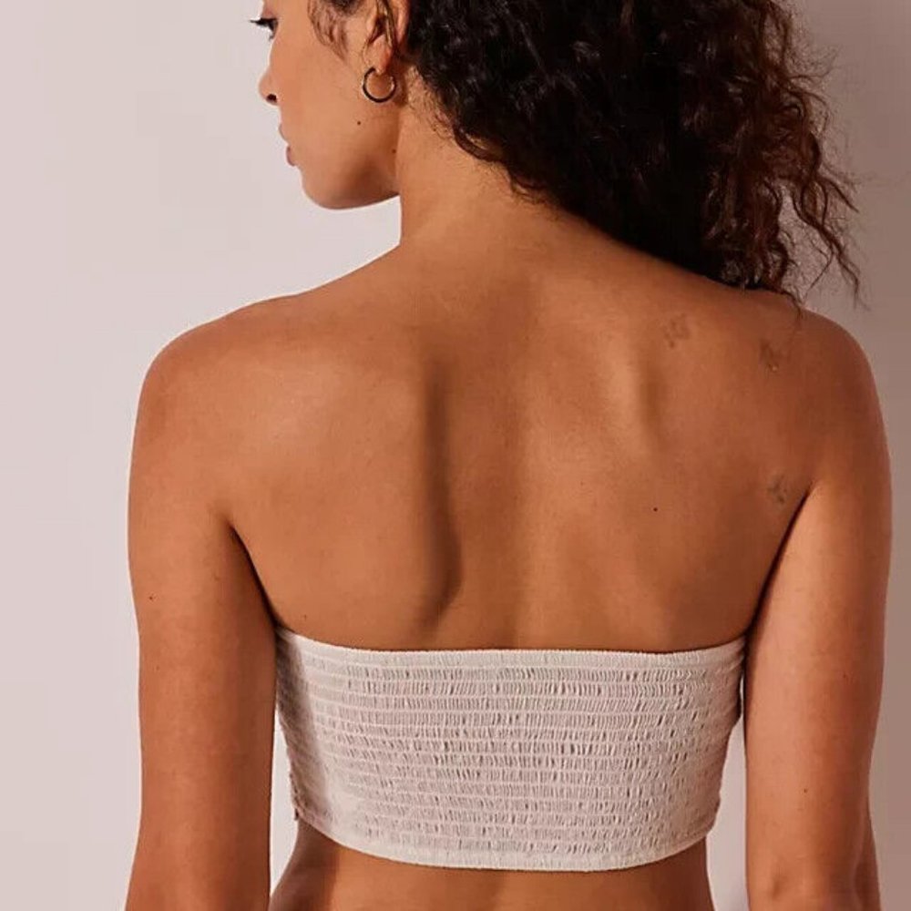 Free People Fp One Lumi Bandeau Ivory Strapless Top XS NWD - Picture 4 of 8